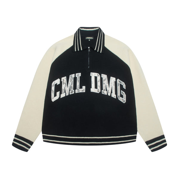 DESERT KNIT WITH LEATHER APPLIQUE