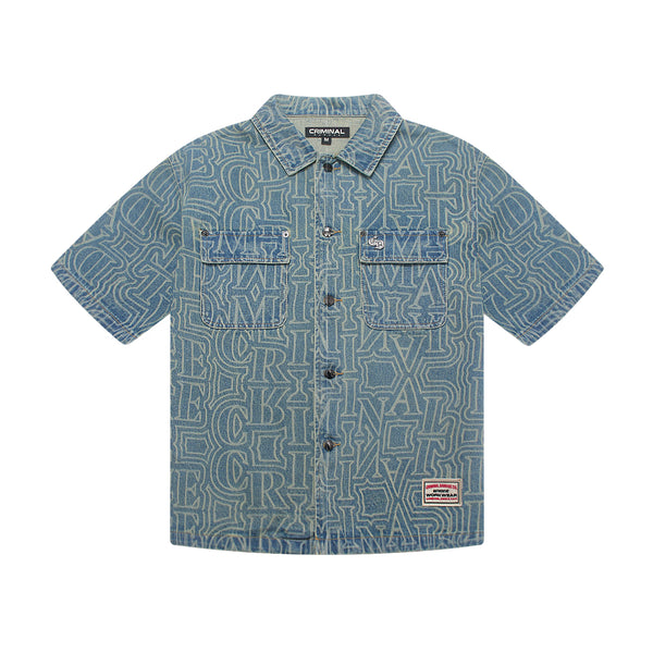 BERKELEY MONOGRAM DENIM  SHIRT