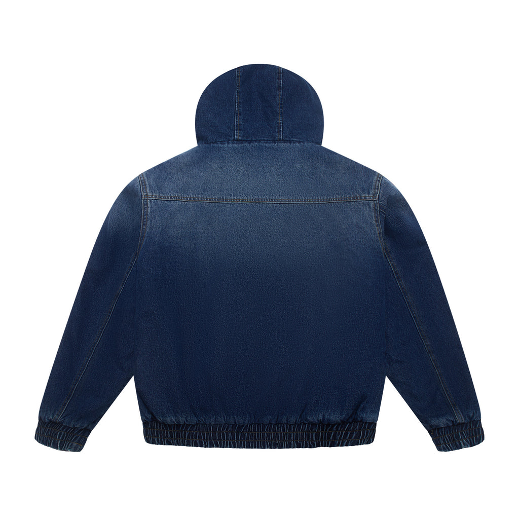 DAVIES DENIM SHERPA HOODED JACKET