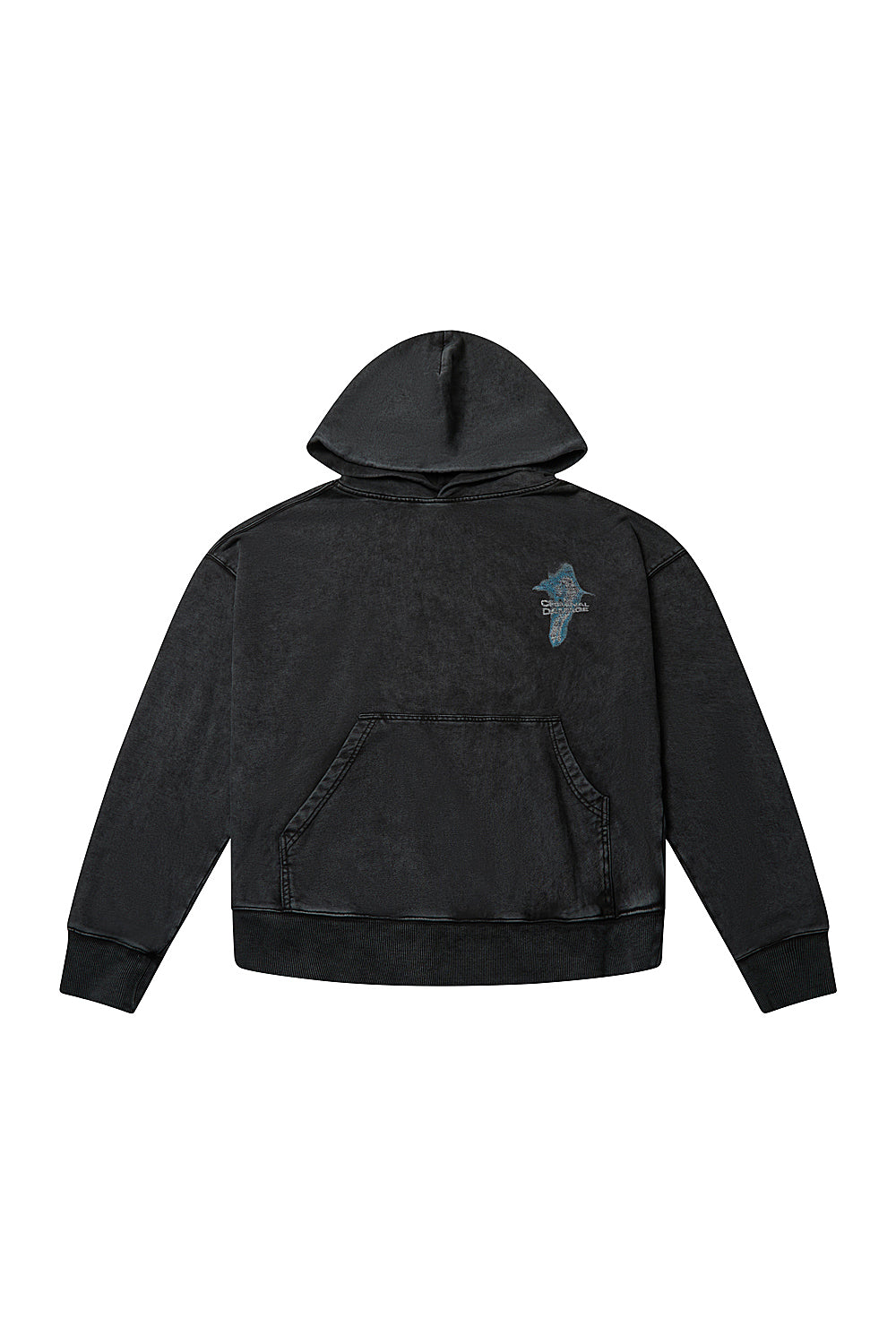 Criminal Damage Sky Escape Hoodie in black, photo 1