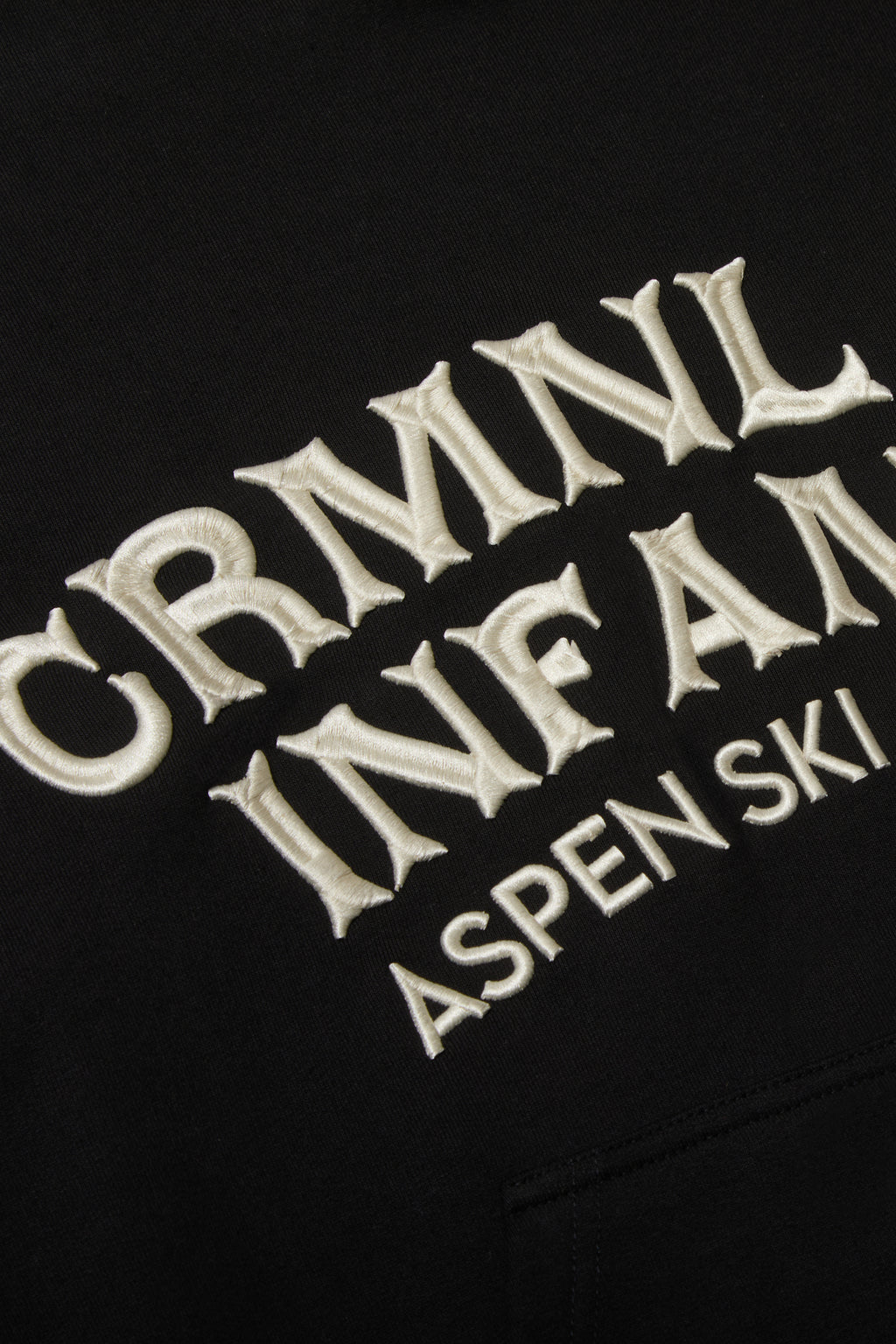 INFAMOUS EMBROIDERY HOOD