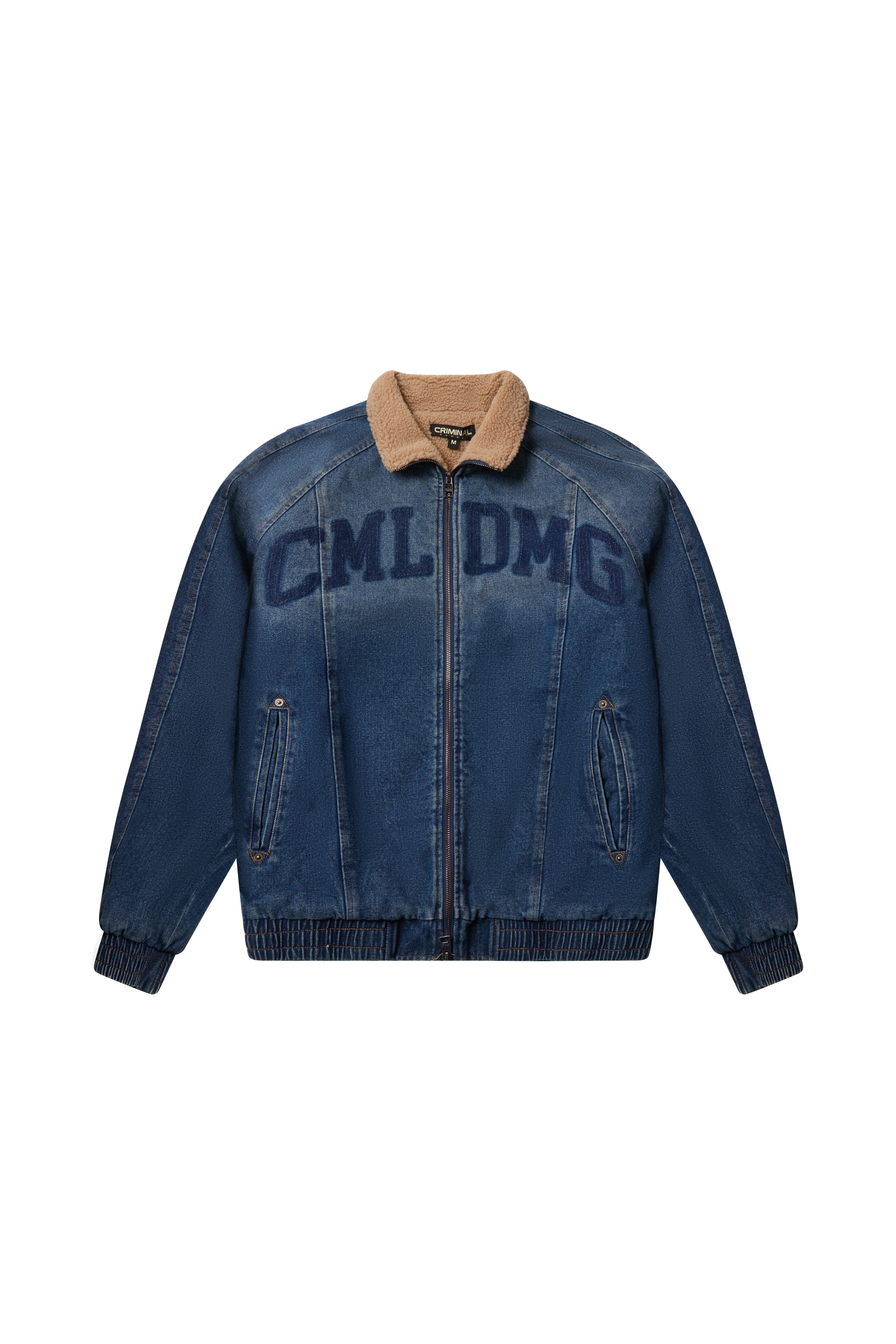 LOGO STENCIL DENIM JACKET