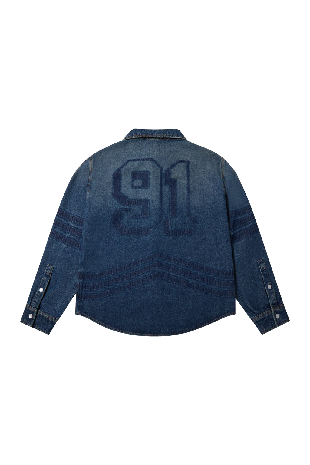 Criminal Damage Hockey Stencil Logo Shirt in mid blue, photo 6