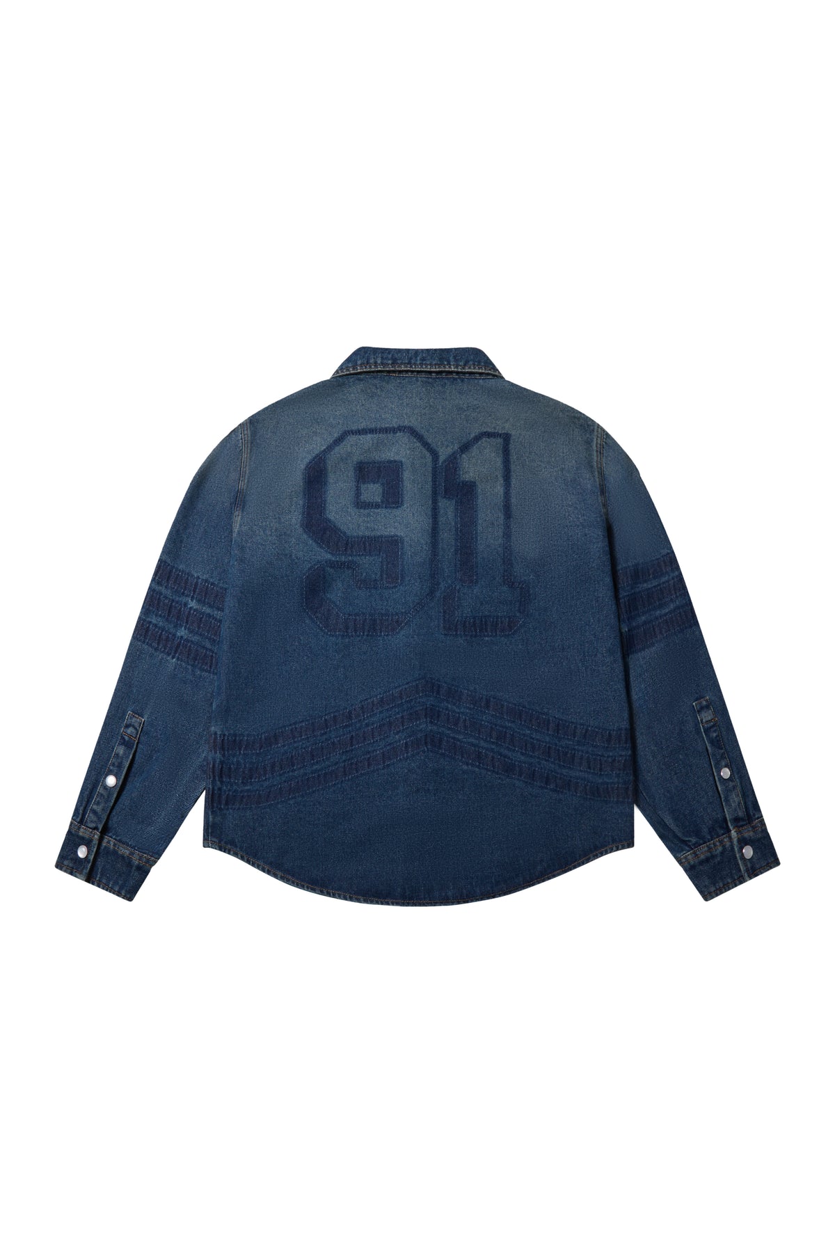 Criminal Damage Hockey Stencil Logo Shirt in mid blue, photo 6