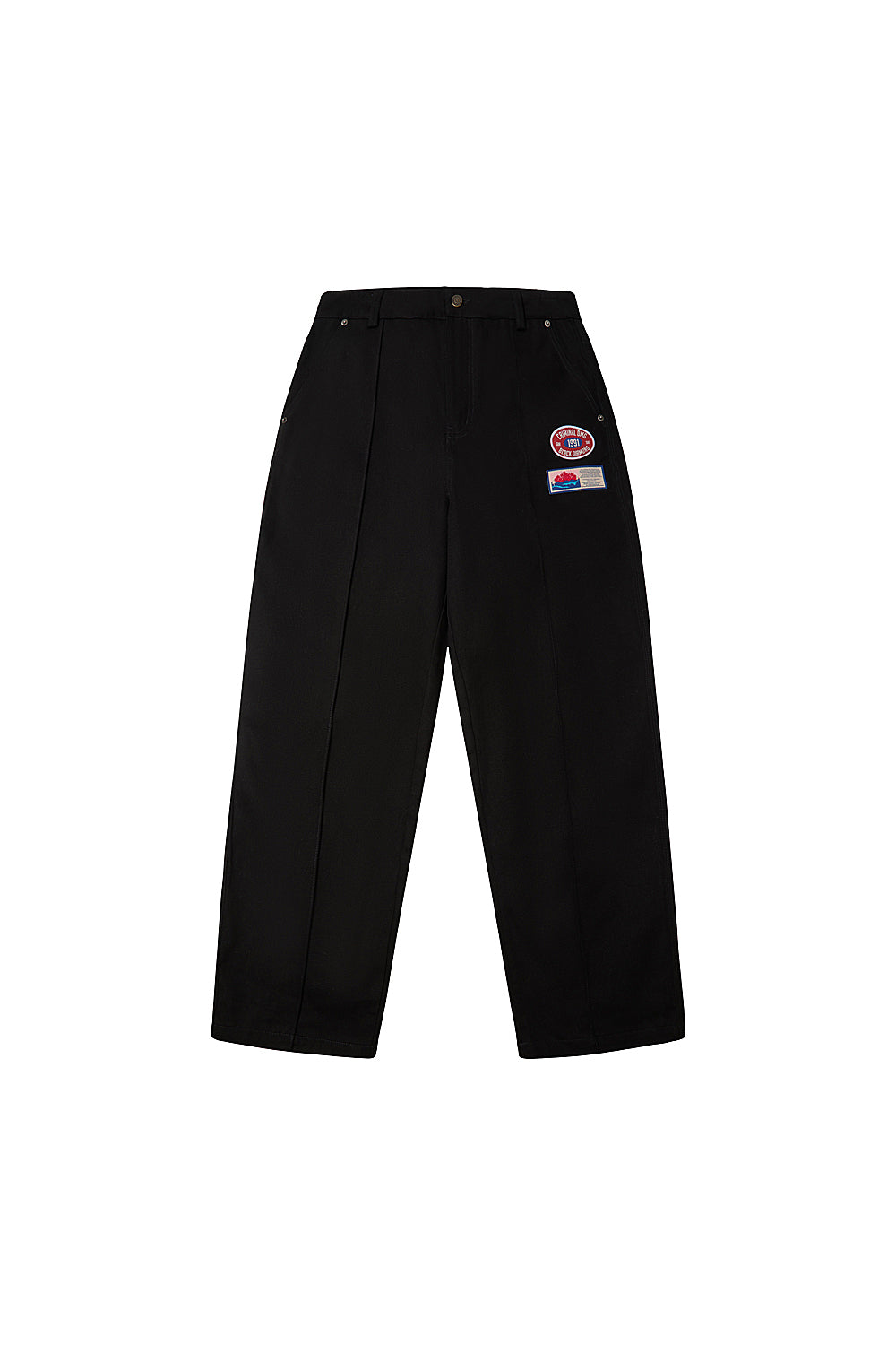Criminal Damage Twill Chore Pants in black, photo 1