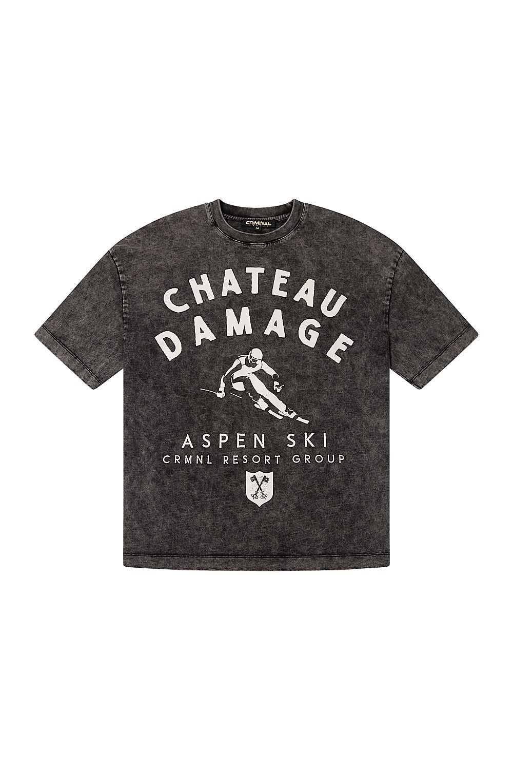 Criminal Damage Chateau Damage T-Shirt in washed grey, photo 1
