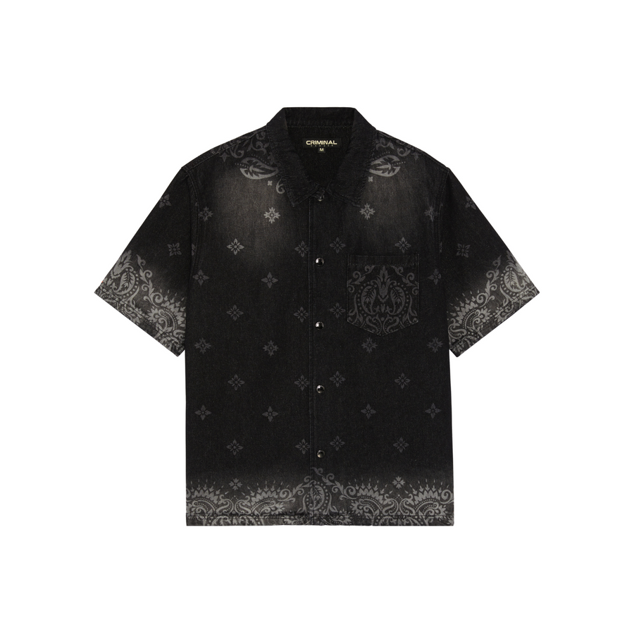 LASER PRINT DENIM SHIRT