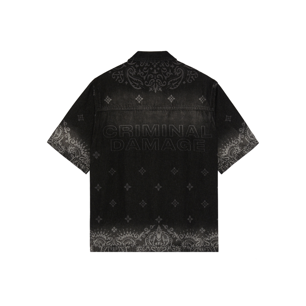 LASER PRINT DENIM SHIRT