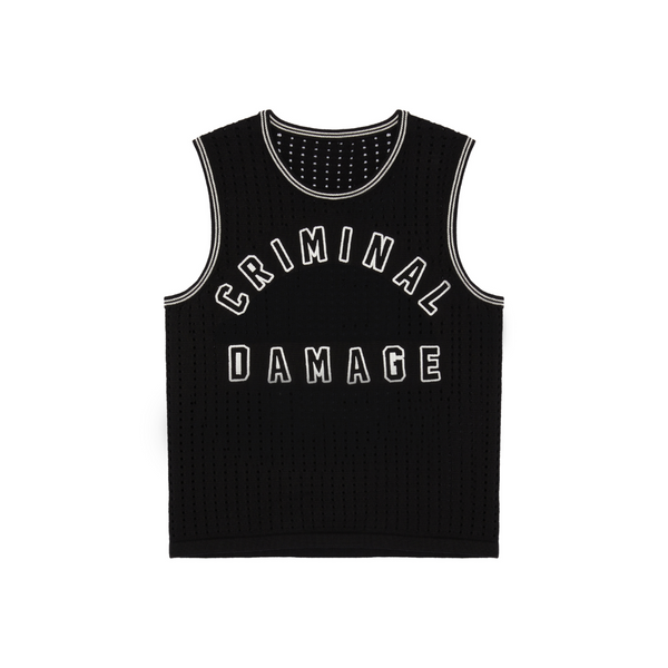 VARSITY CROCHET VEST