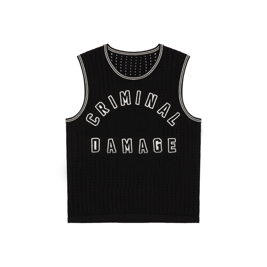 VARSITY CROCHET VEST