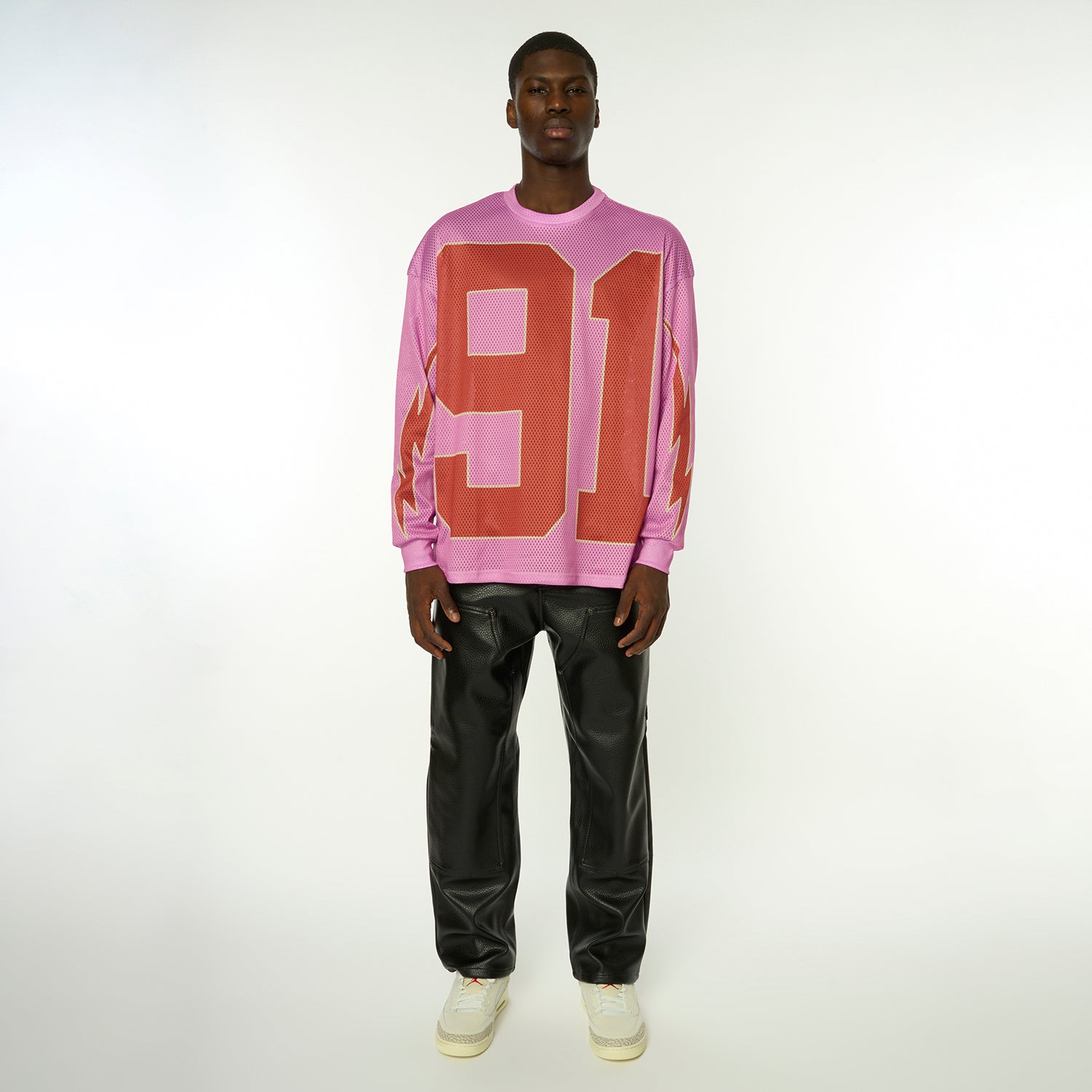 Pink mesh long sleeve on sale