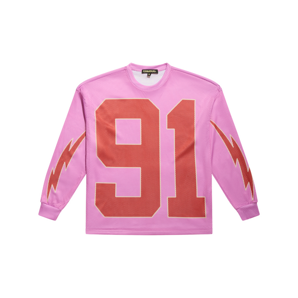 91 MESH LONG SLEEVE VARSITY TOP
