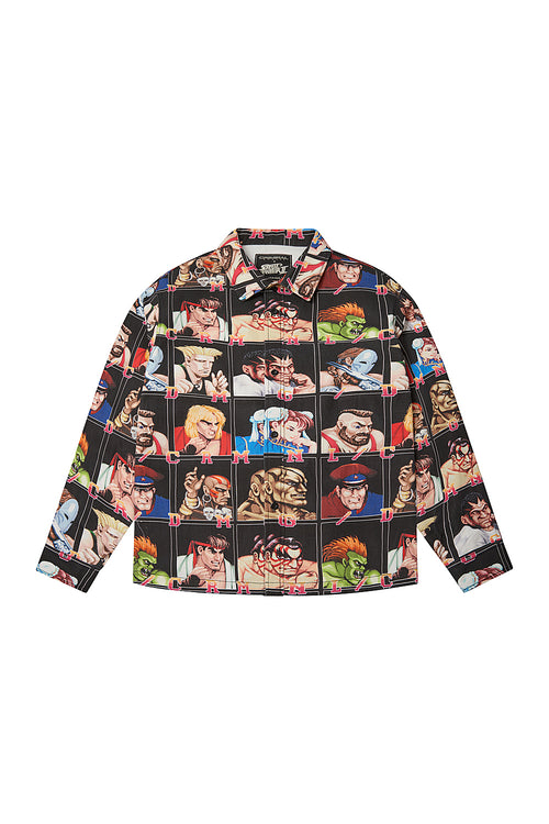 Criminal damage x street fighter jacket on white background