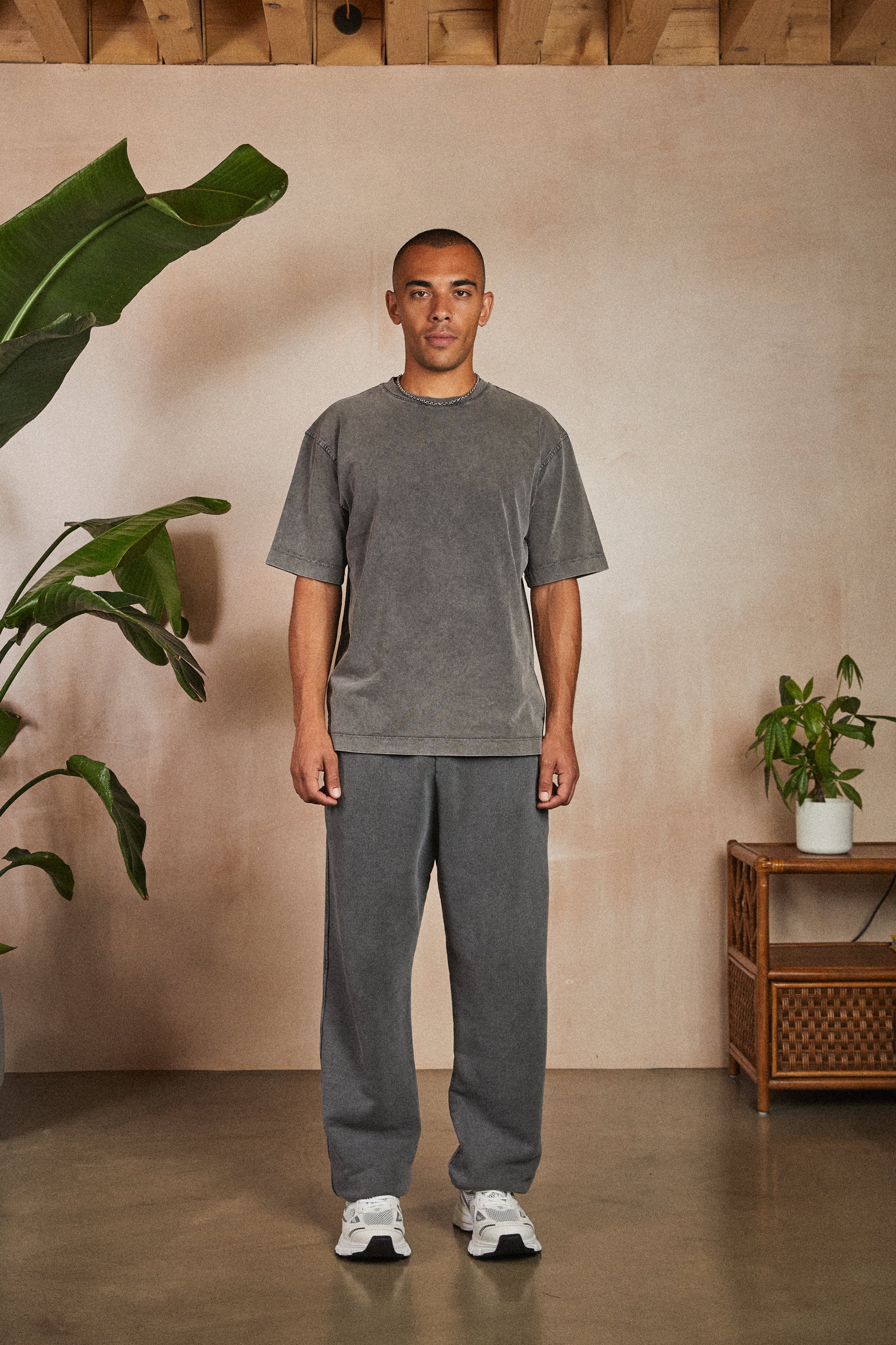 Washed grey joggers deals