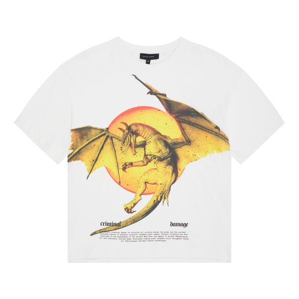 FLYING DRAGON GRAPHIC TEE - WHITE