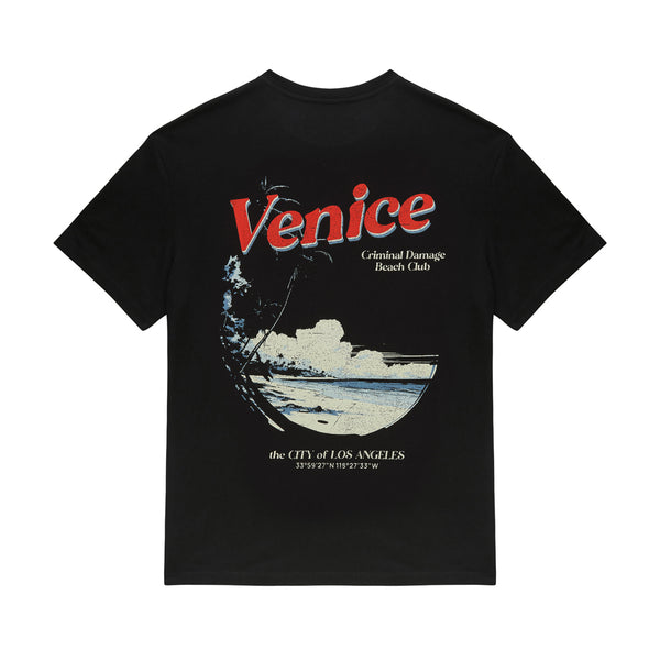VENICE BEACH GRAPHIC TEE - BLACK