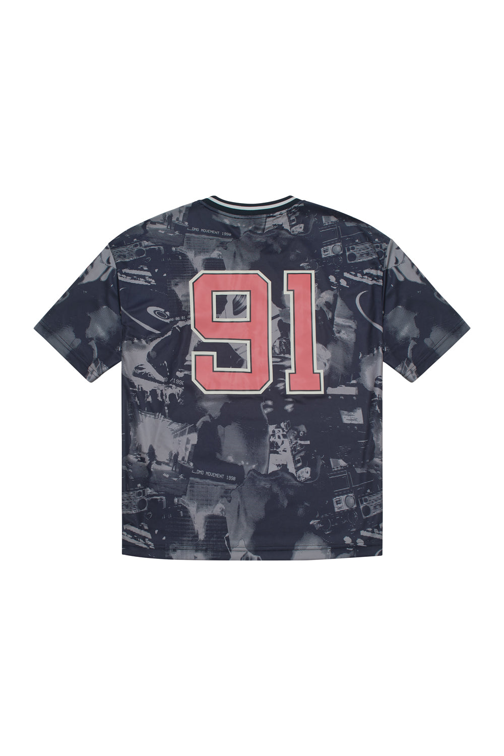 Back of Criminal Damage Football jersey on white background 