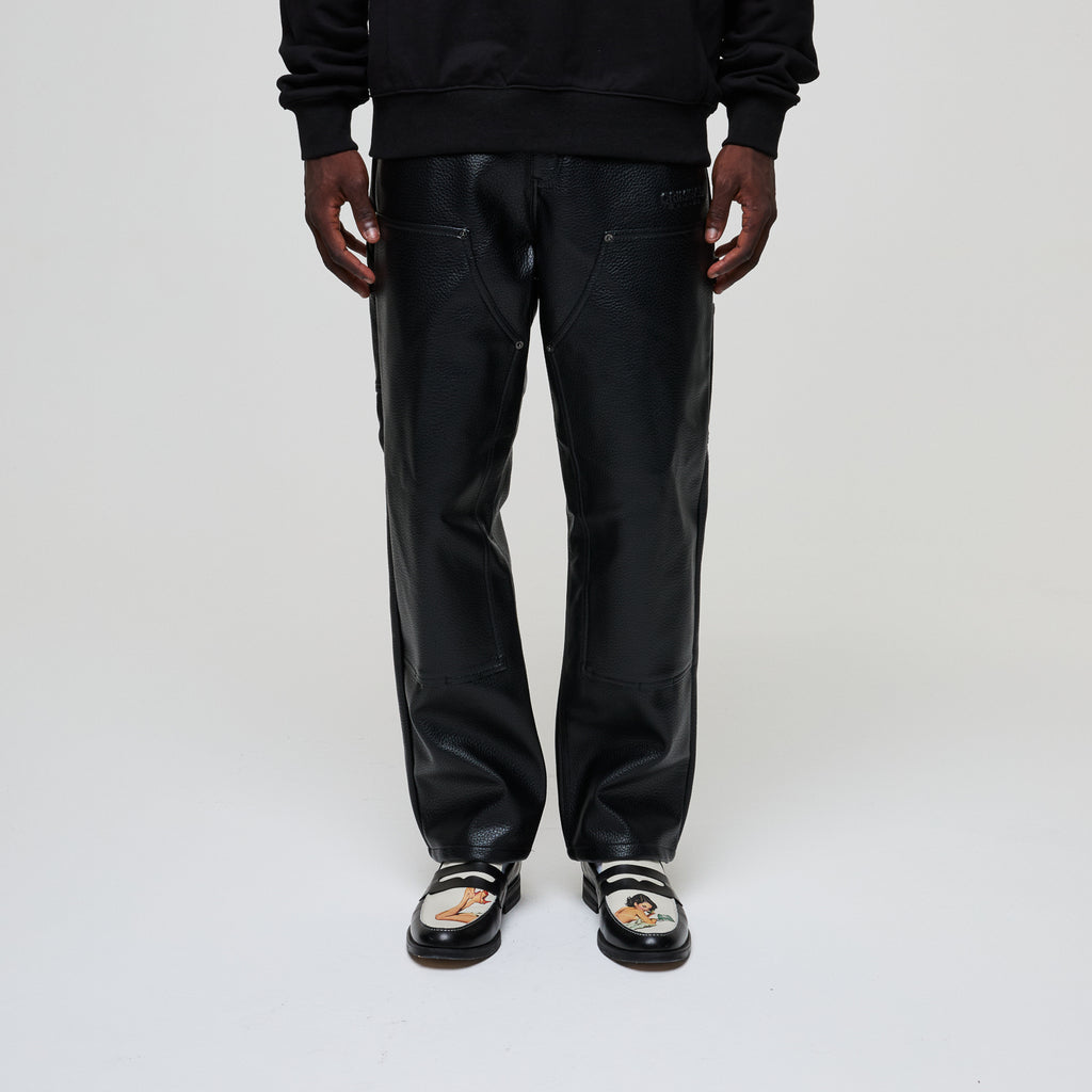 LEATHER CARPENTER PANT
