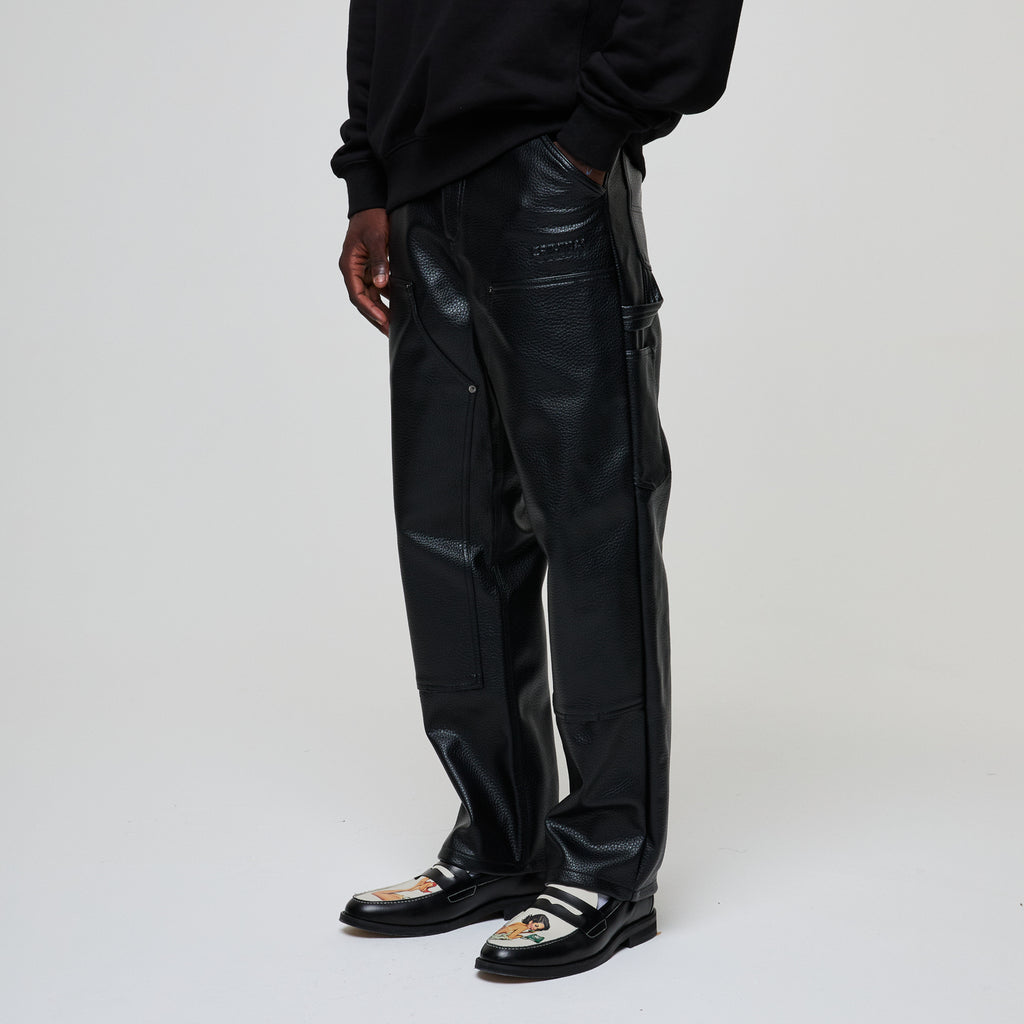 LEATHER CARPENTER PANT