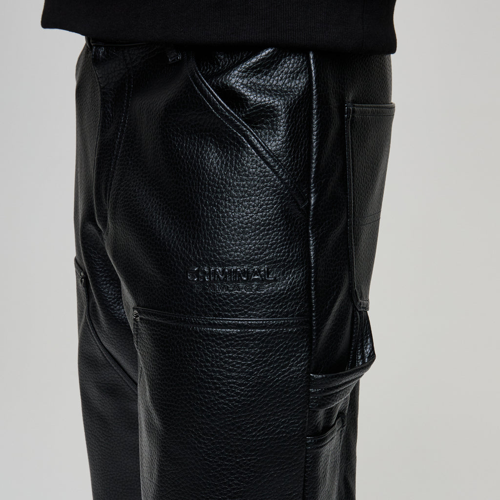 LEATHER CARPENTER PANT