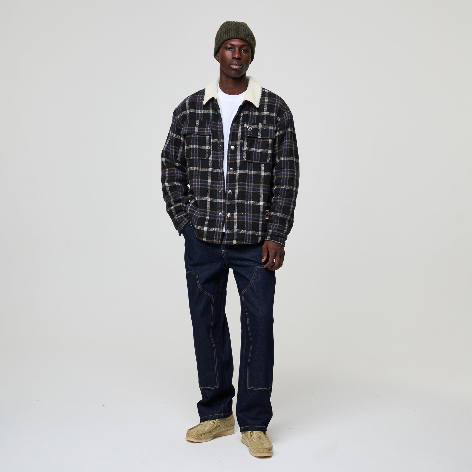 RICHMOND CHECK SHERPA SHIRT JACKET