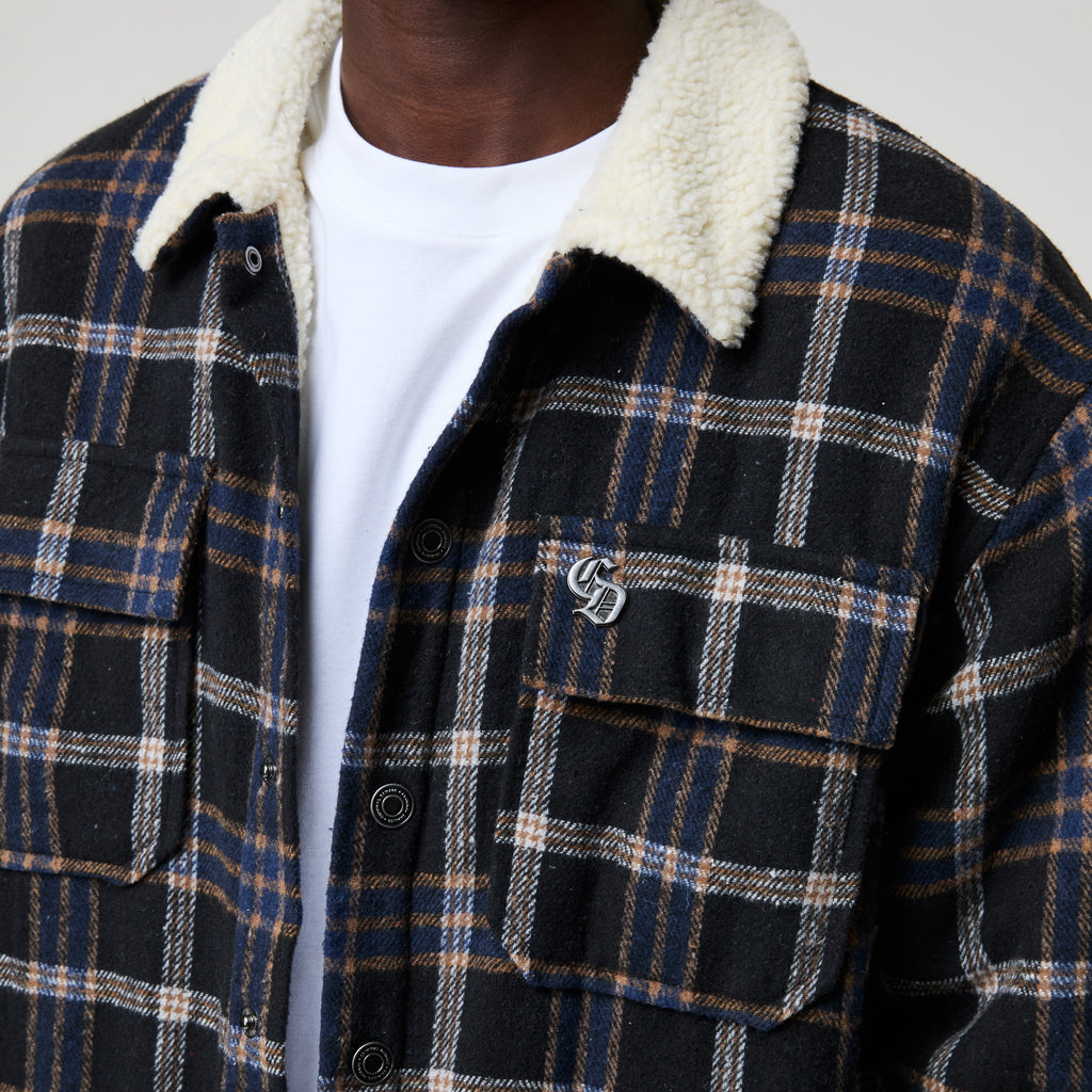 RICHMOND CHECK SHERPA SHIRT JACKET