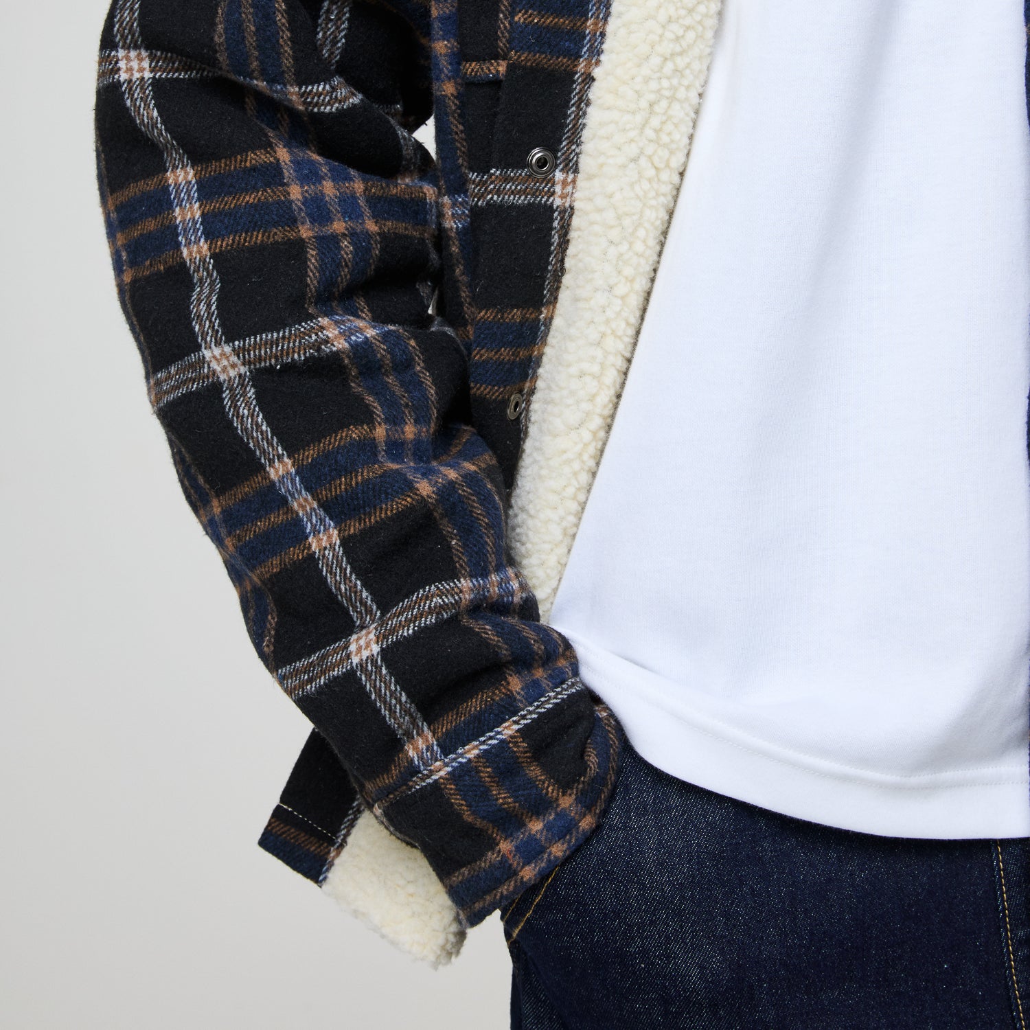 RICHMOND CHECK SHERPA SHIRT JACKET