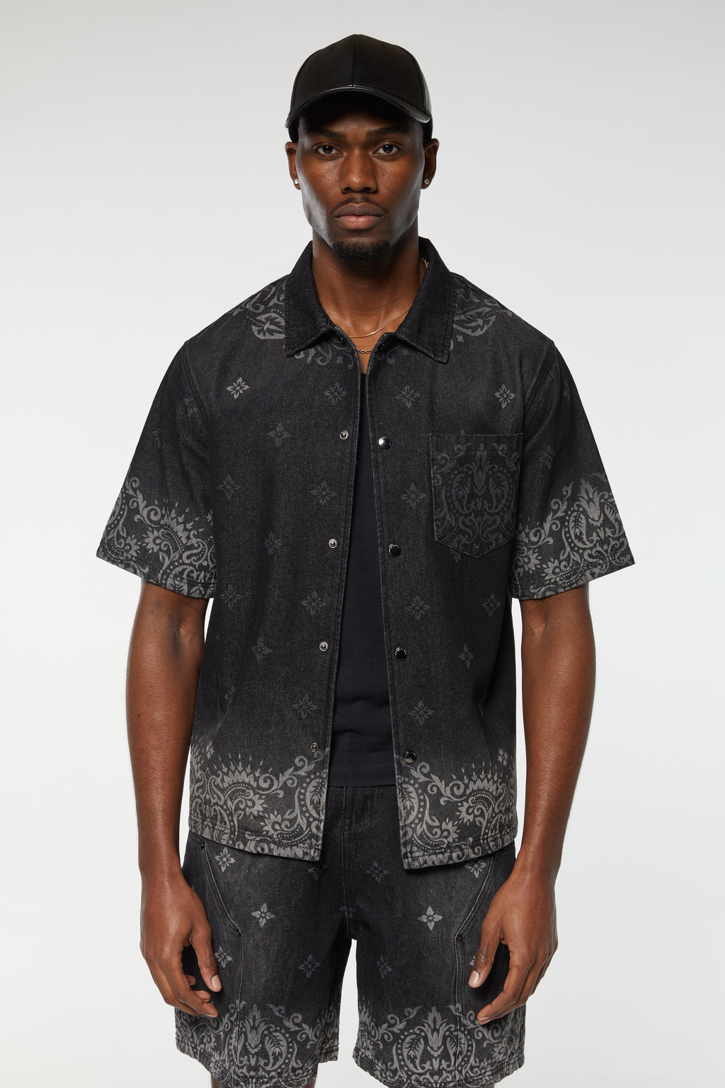 LASER PRINT DENIM SHIRT