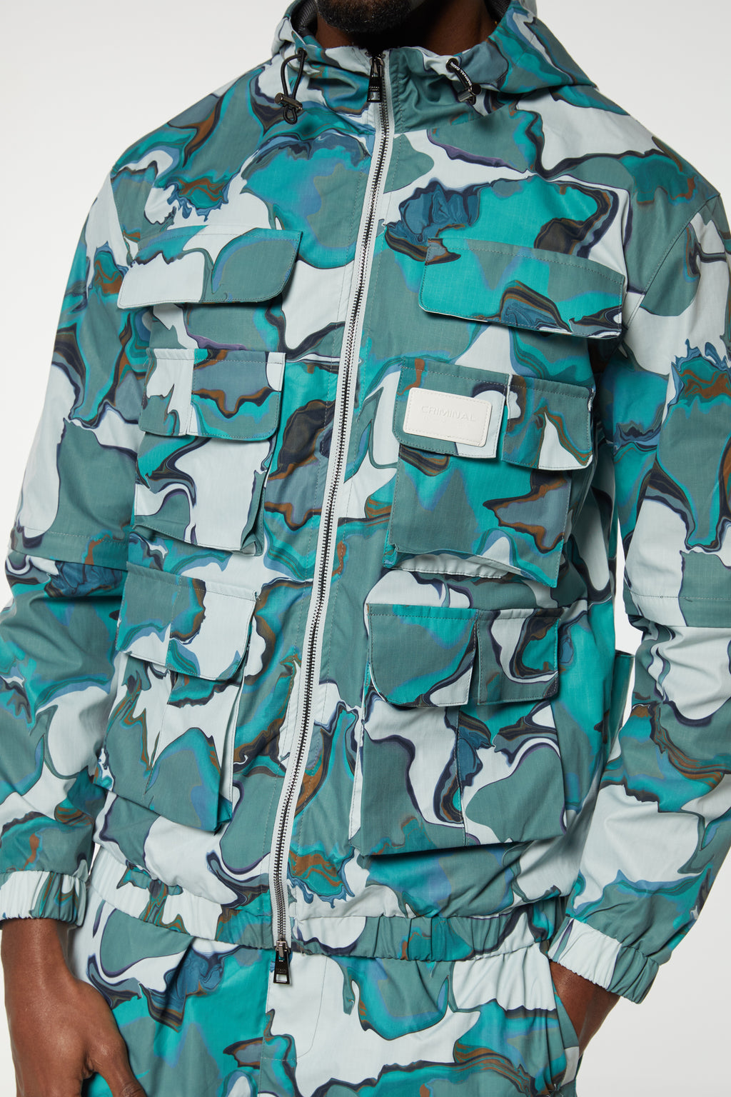 MARBLE POCKET HOODIE
