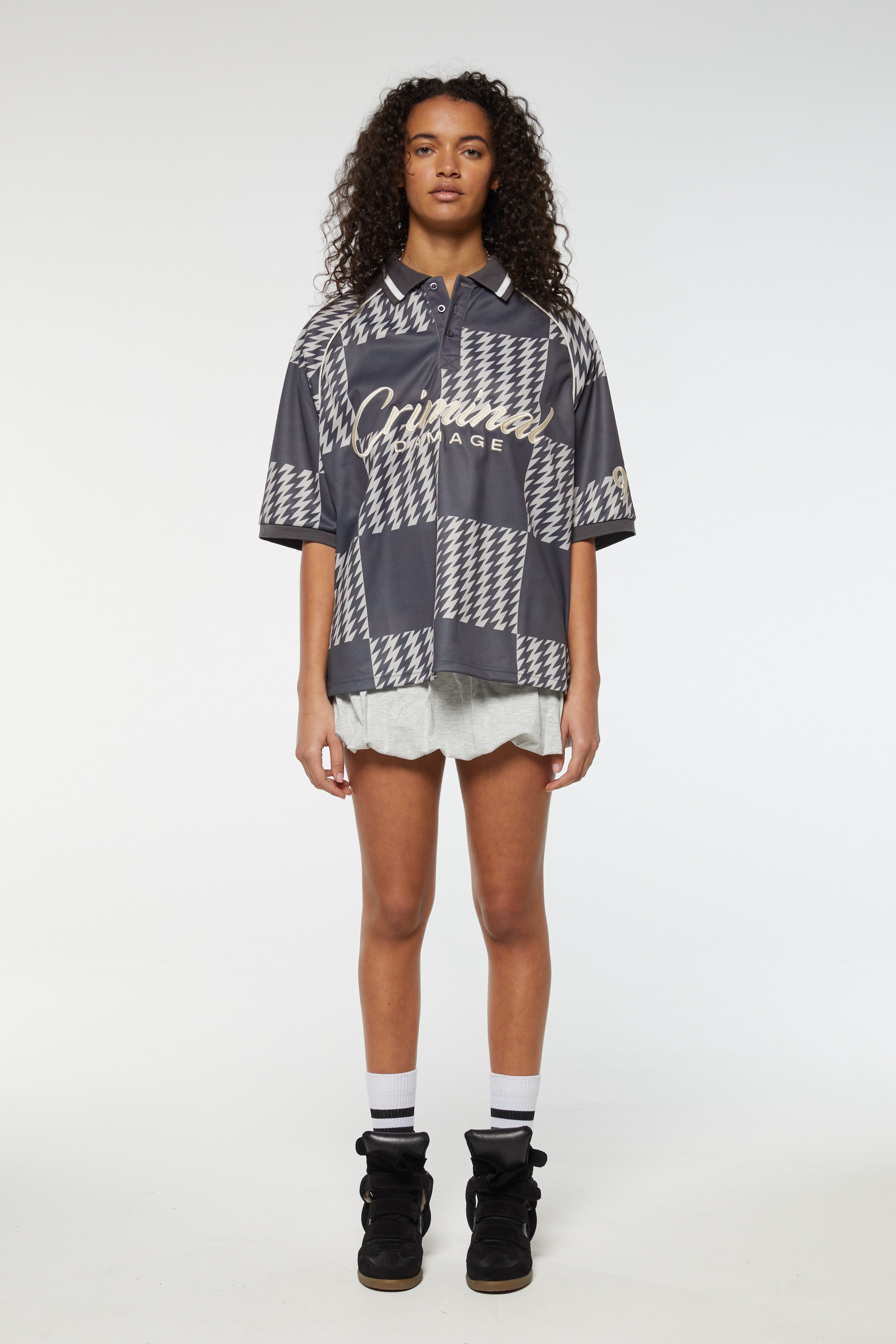 CHECKERBOARD POLO SHIRT