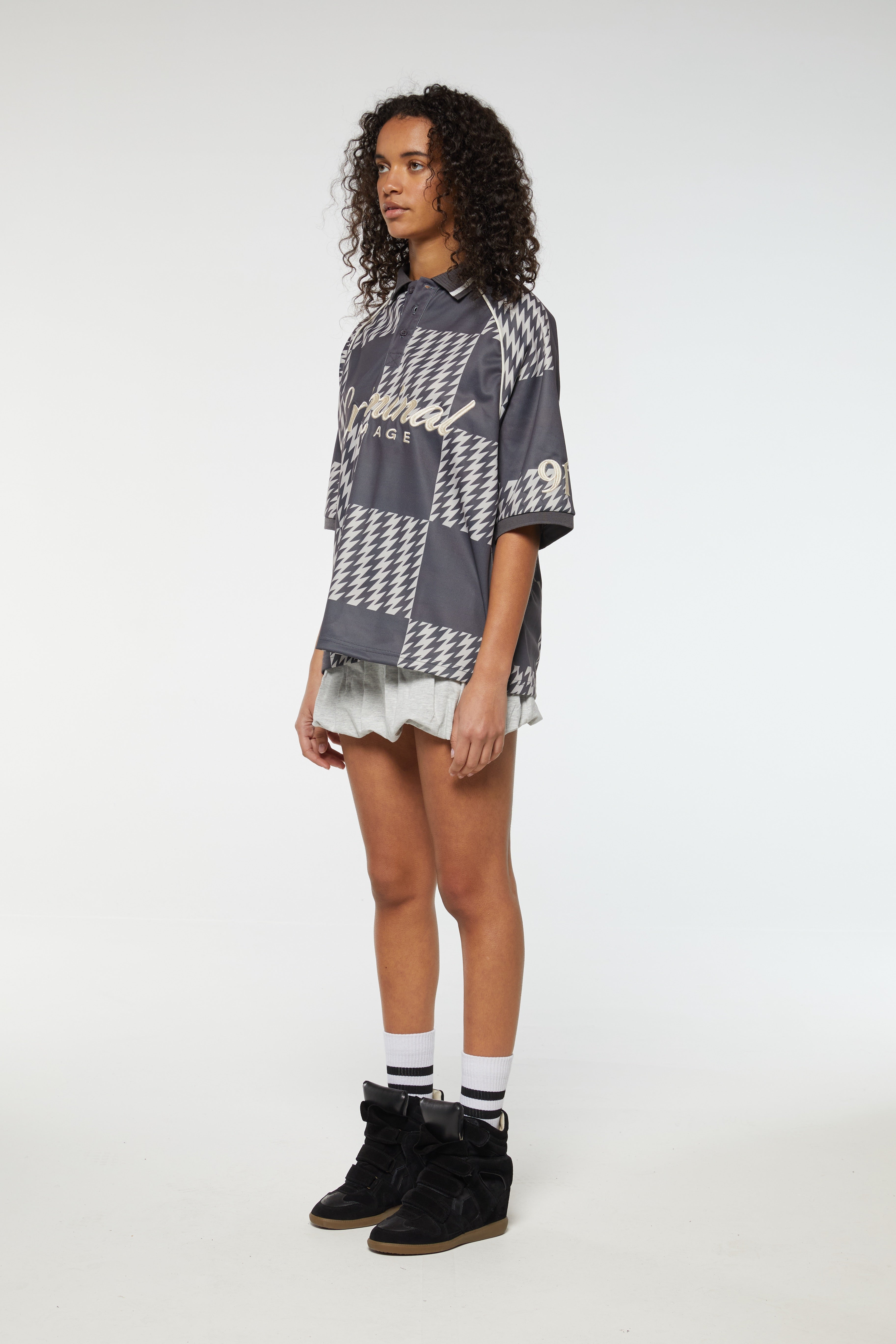 CHECKERBOARD POLO SHIRT
