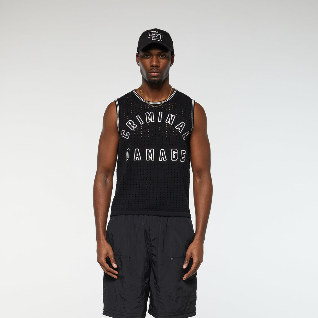 VARSITY CROCHET VEST