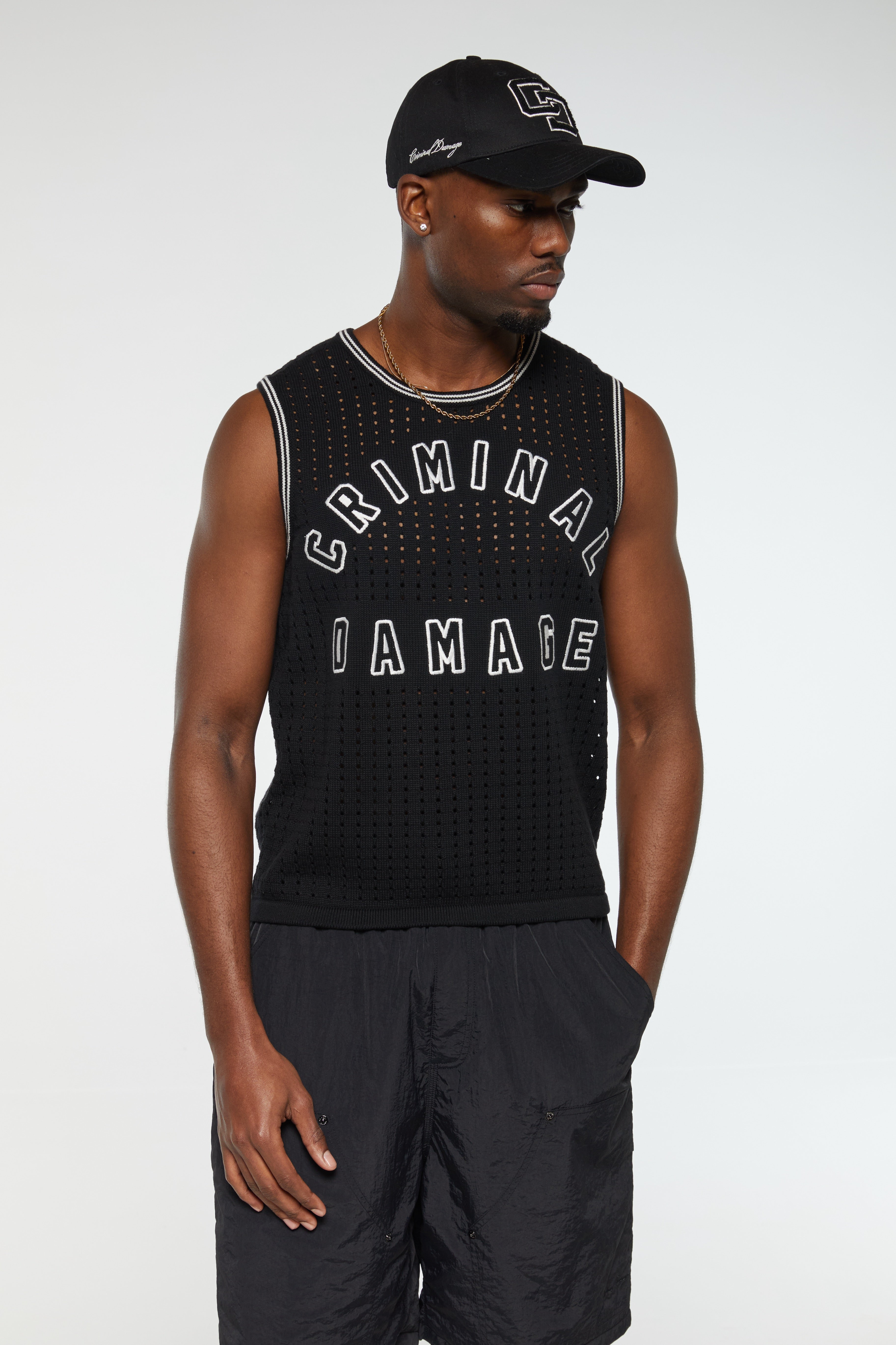 VARSITY CROCHET VEST