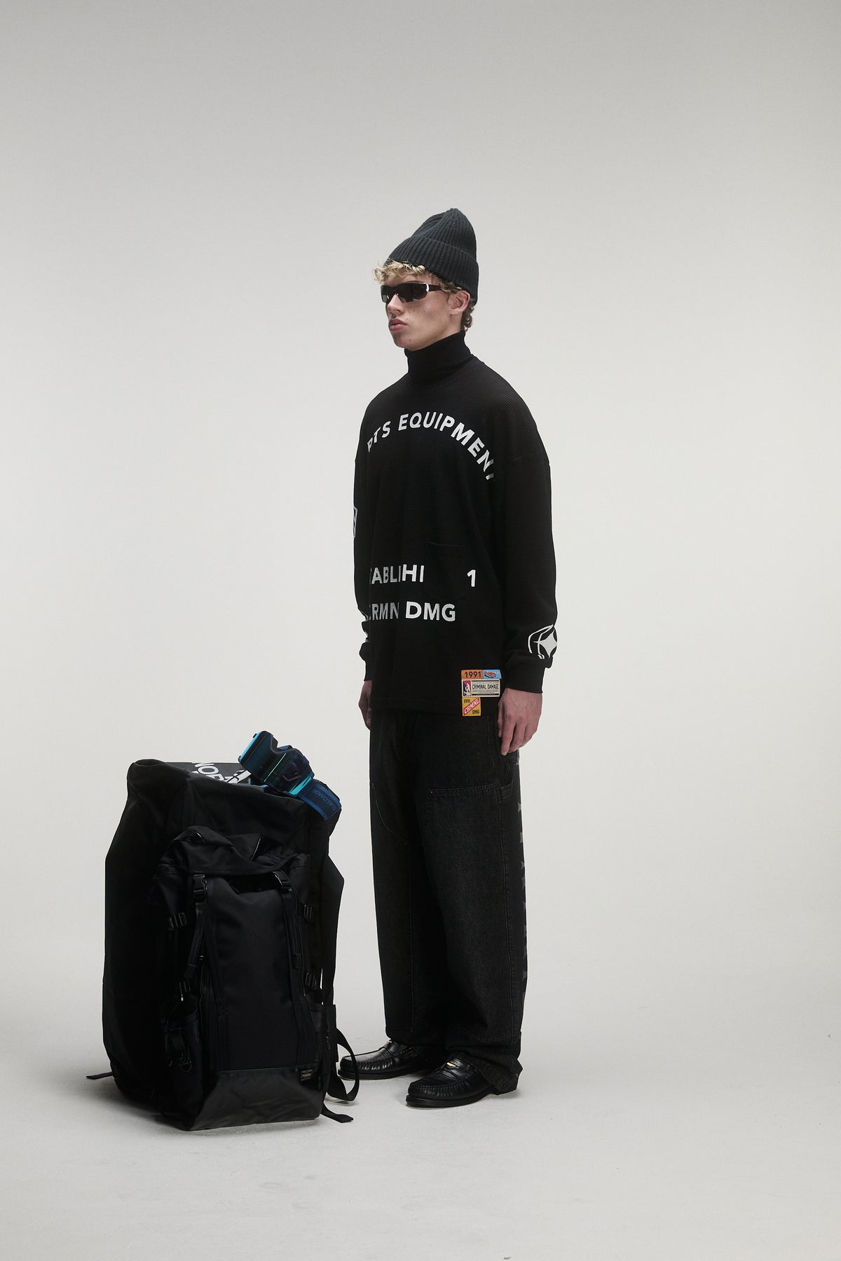 Criminal Damage Equipment Waffle Top in black, photo 3