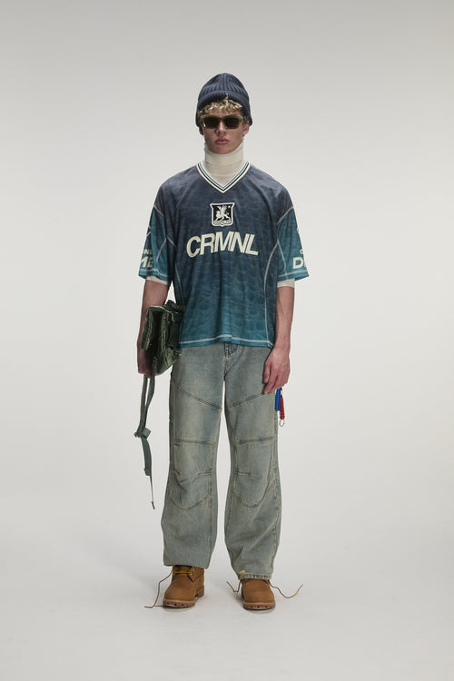 Criminal Damage AOP Gradient Croc Top in green and grey, photo 2