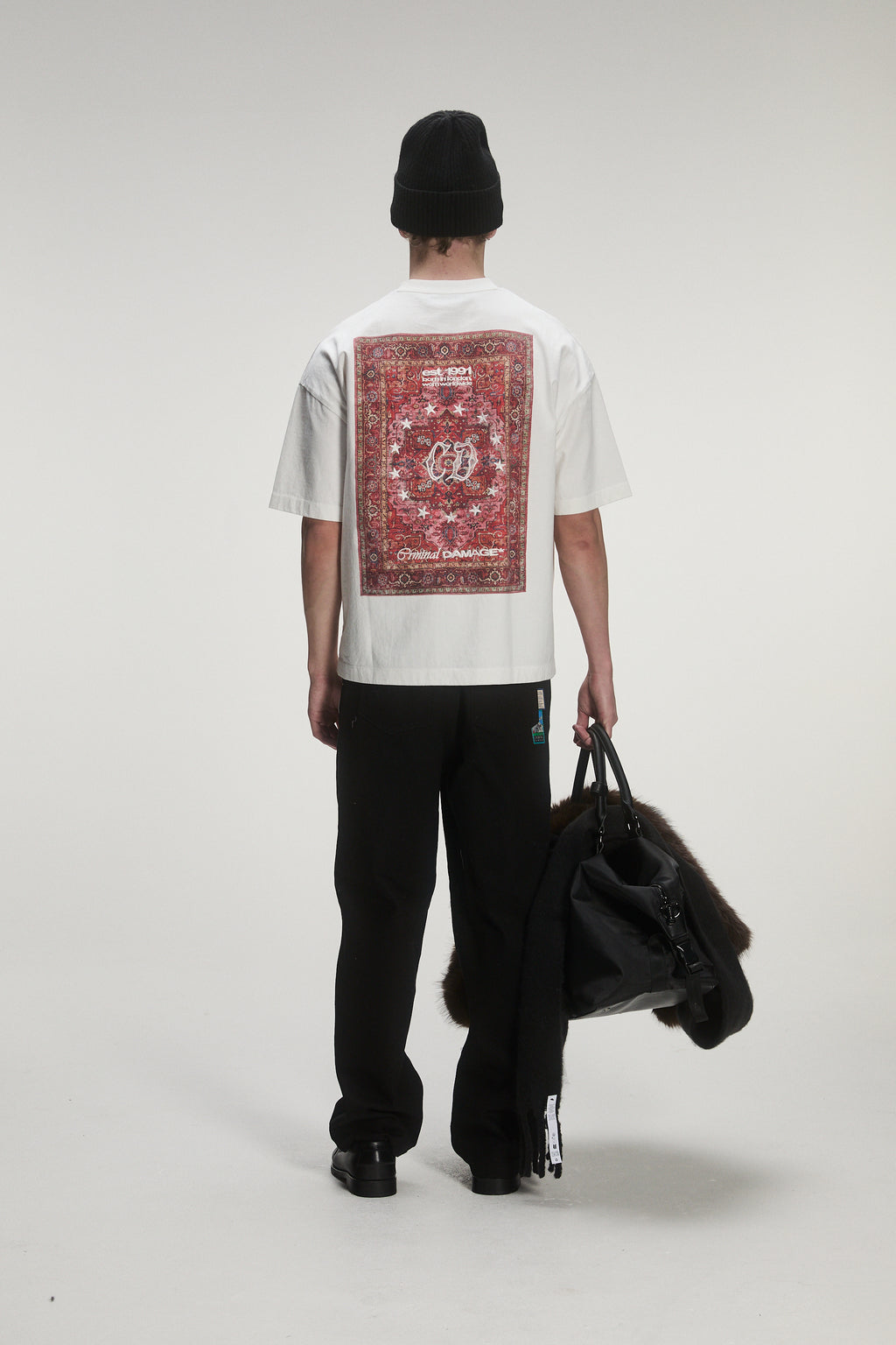 Criminal Damage Antique Rug T-Shirt in white, photo 4