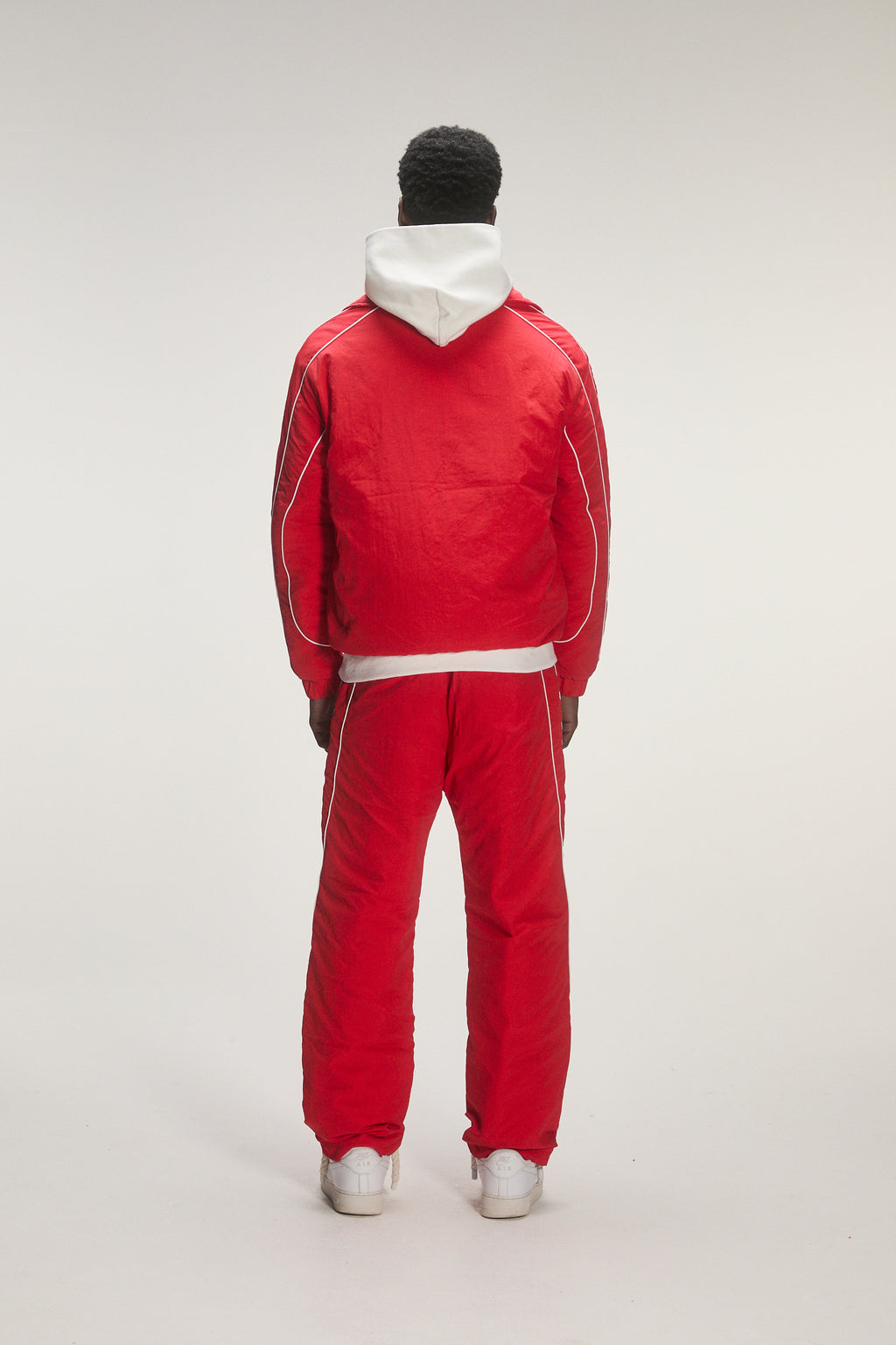 Criminal Damage Ash Nylon Tracksuit in red, photo 4