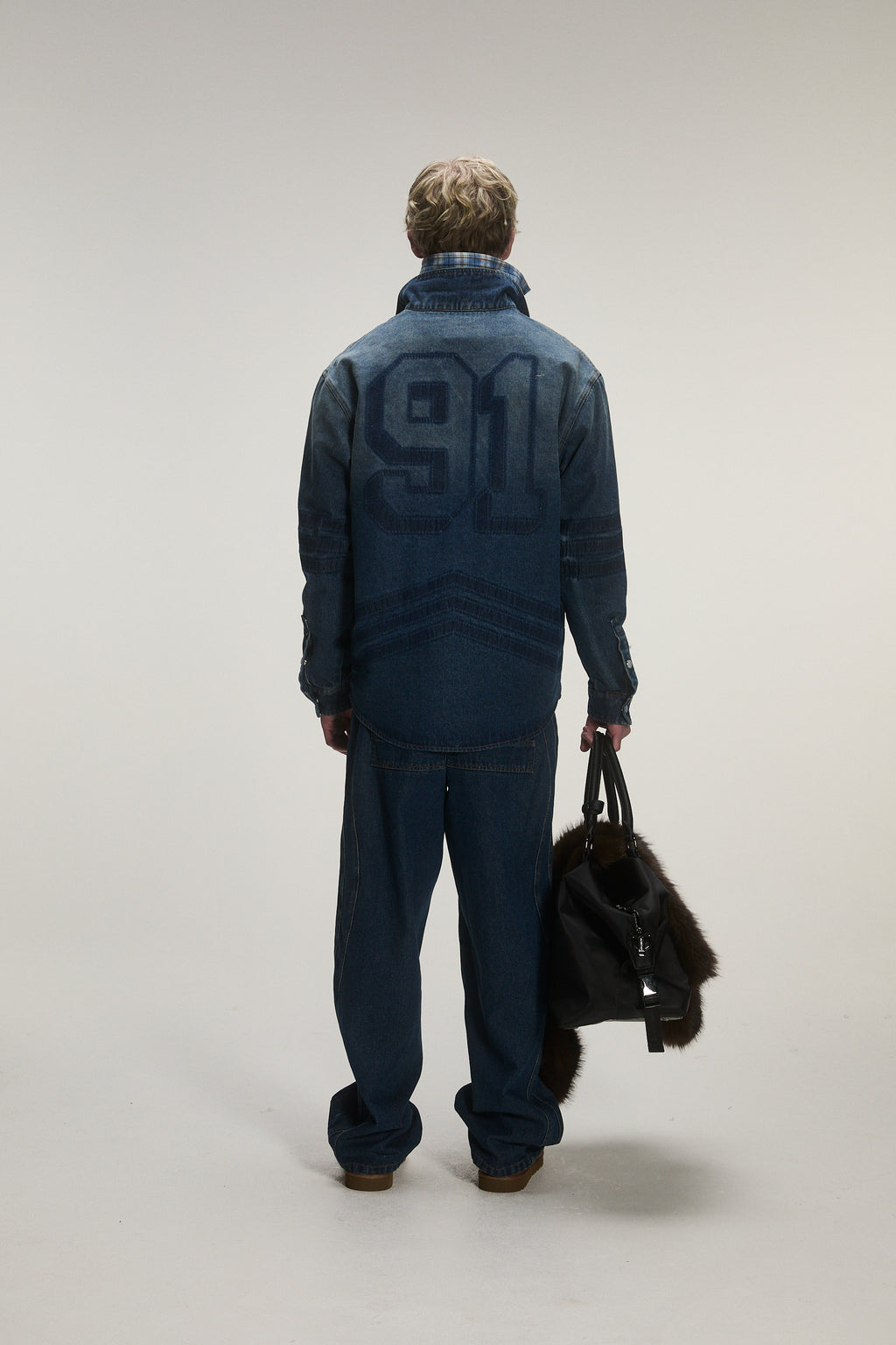 Criminal Damage Hockey Stencil Logo Shirt in mid blue, photo 4