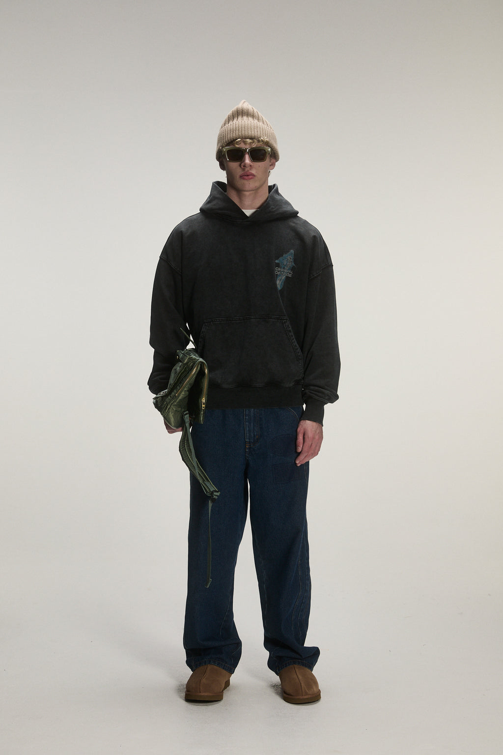 Criminal Damage Sky Escape Hoodie in black, photo 2