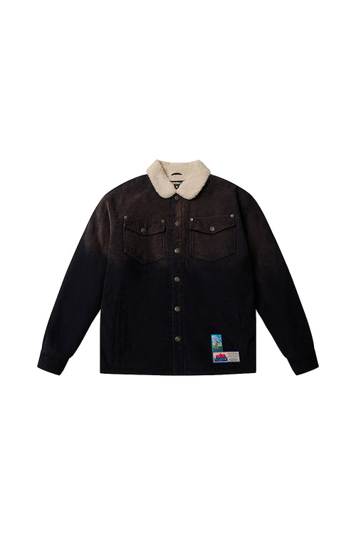 Criminal damage jacket on white background