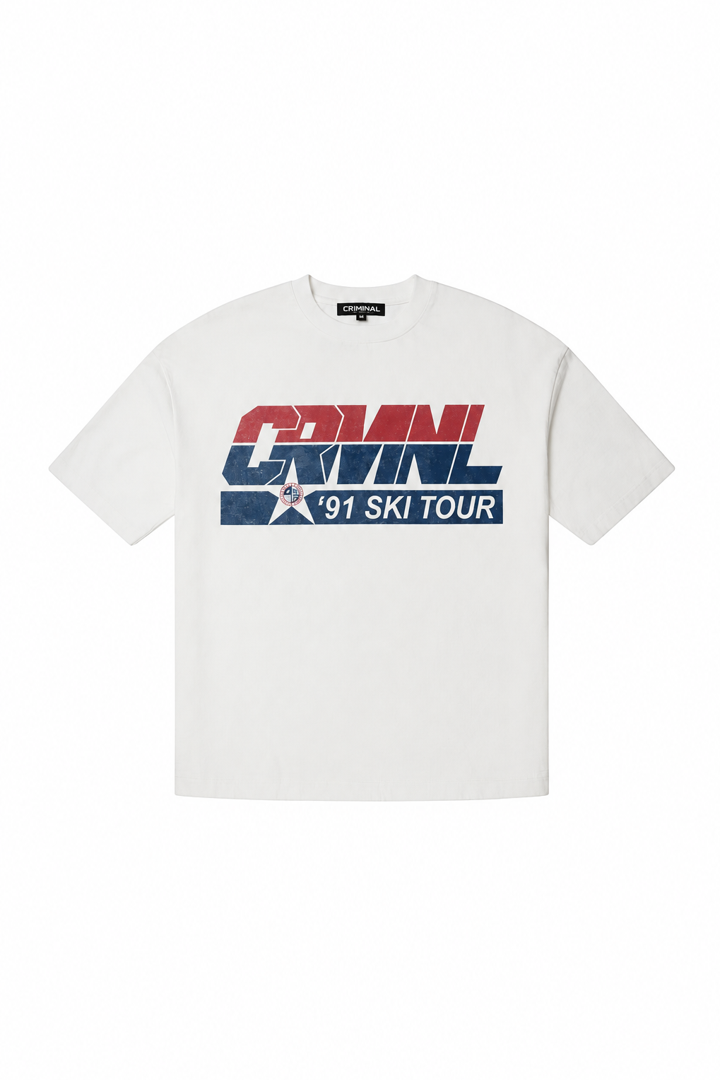 Criminal Damage Ski Tour Tee in white, photo 1