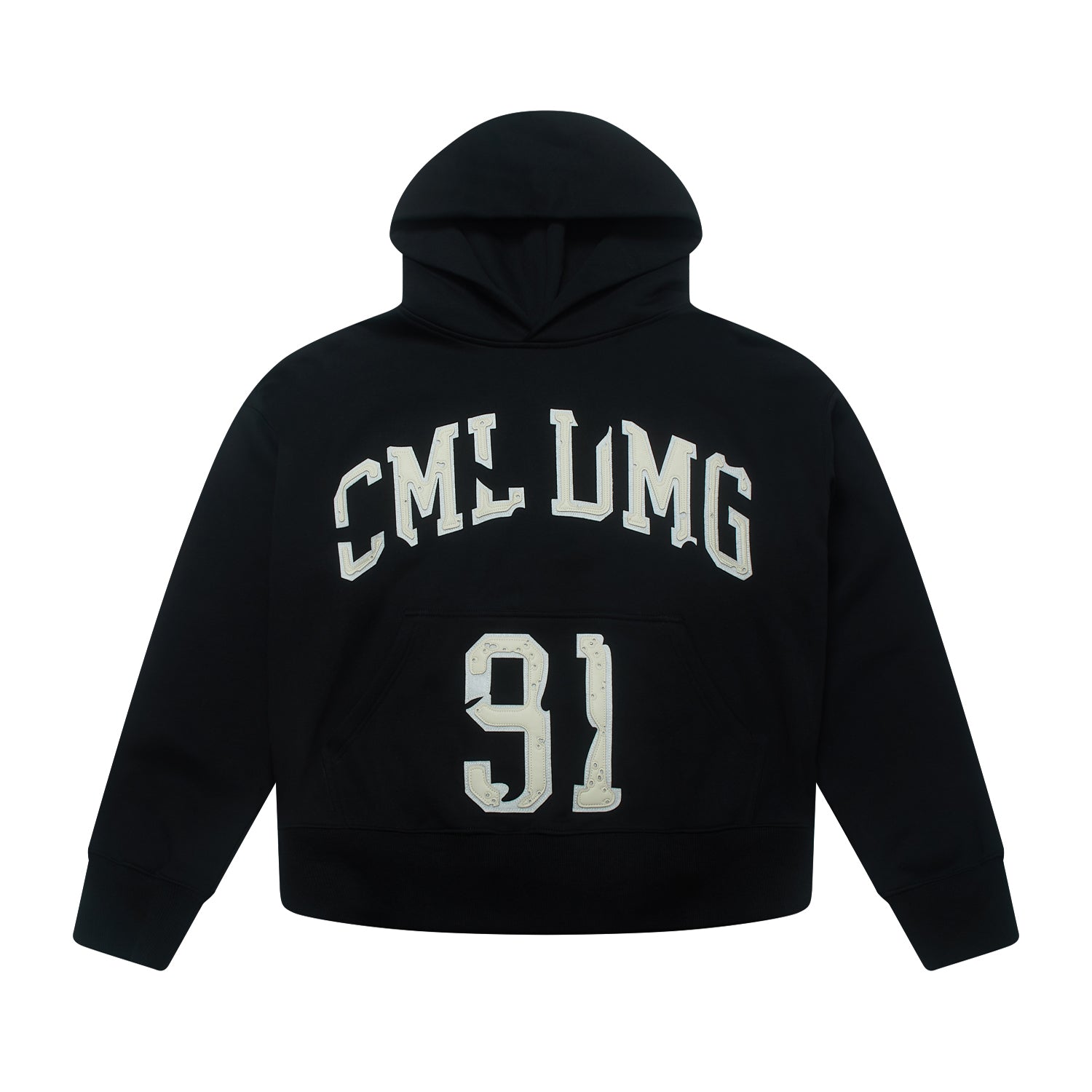 Black hoodie on a white background