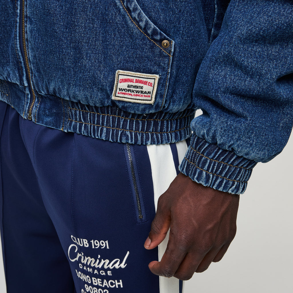 DAVIES DENIM SHERPA HOODED JACKET