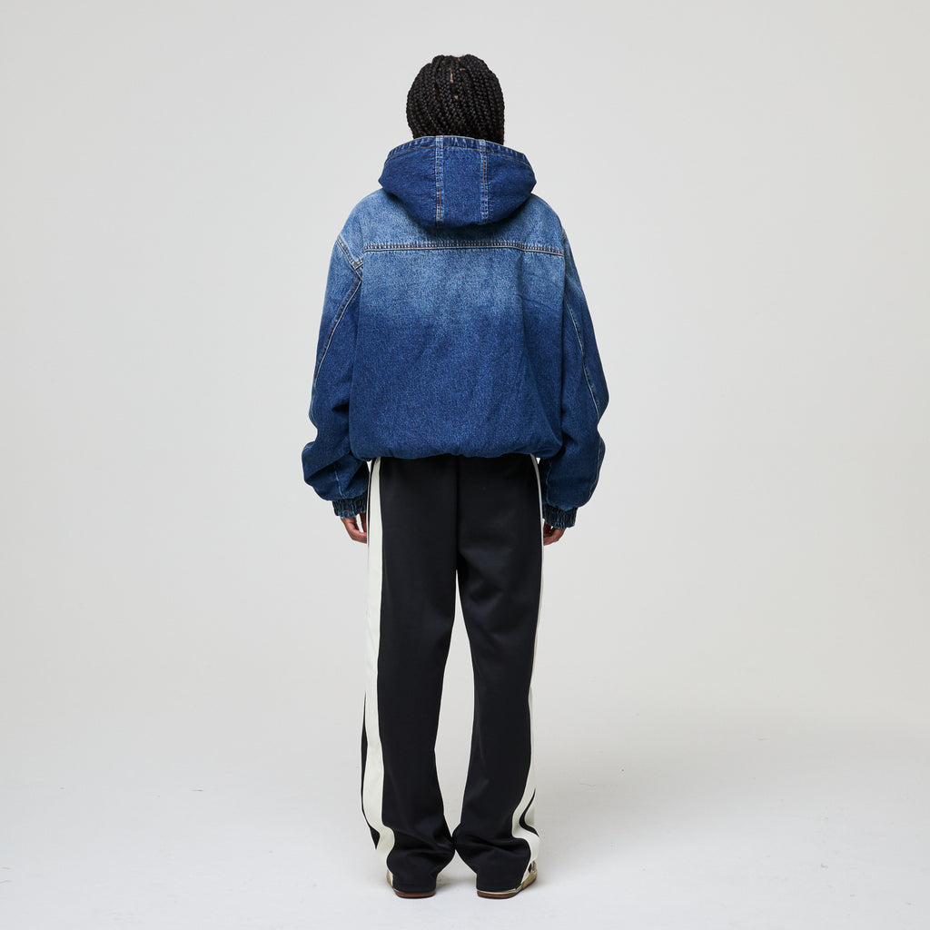 DAVIES DENIM SHERPA HOODED JACKET