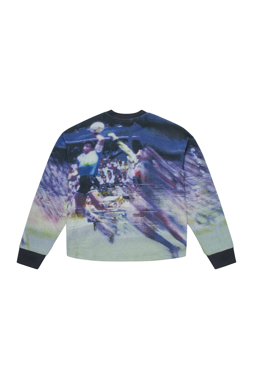 Criminal Damage sweatshirt with a colourful graphic design on a white background