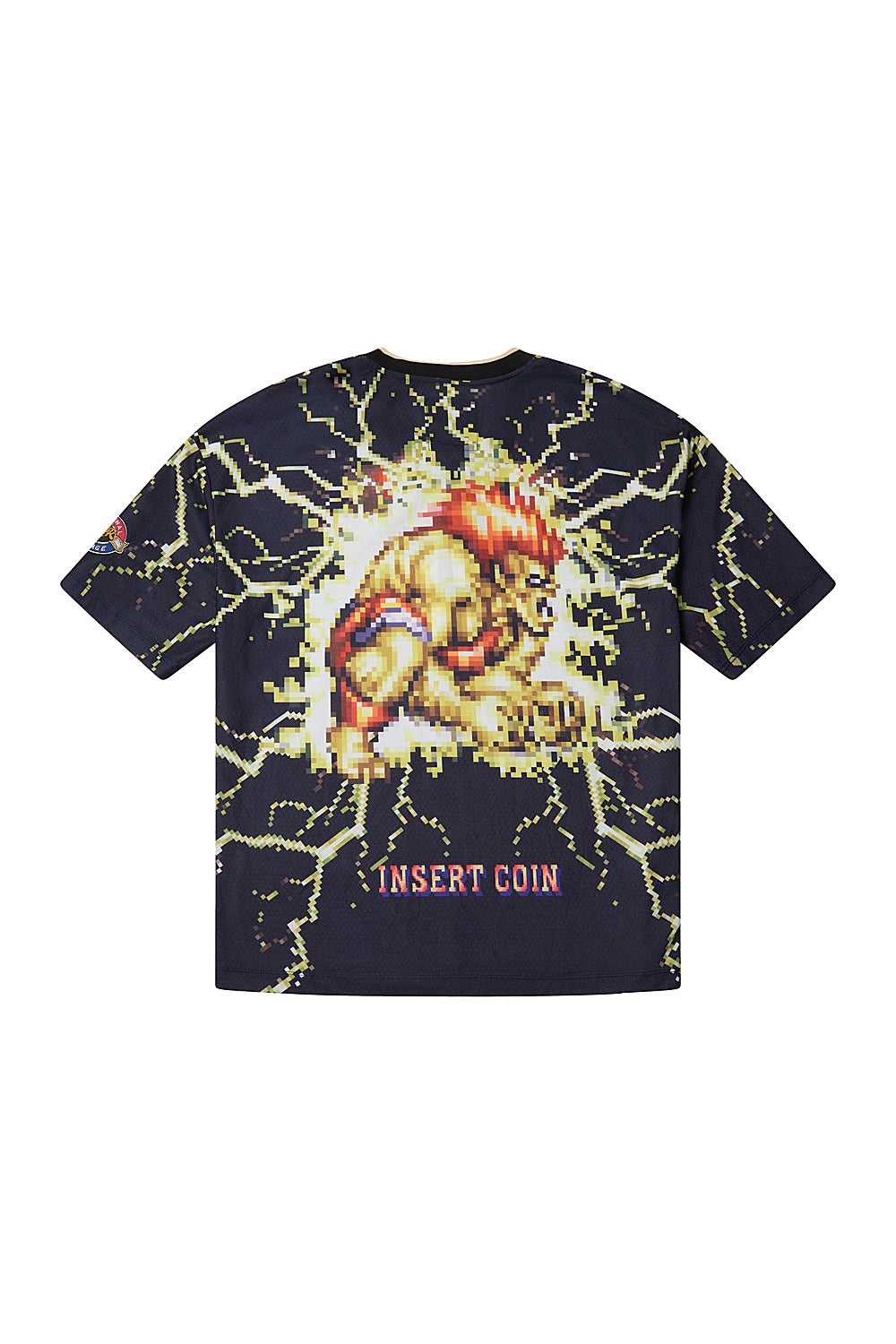 Criminal damage x street fighter jersey on white background