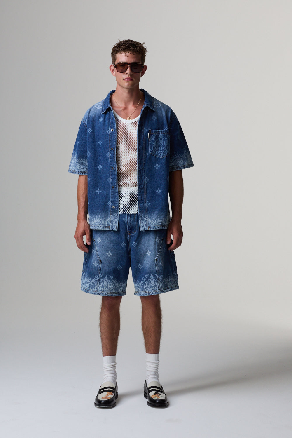 LASER  PRINT DENIM SHIRT
