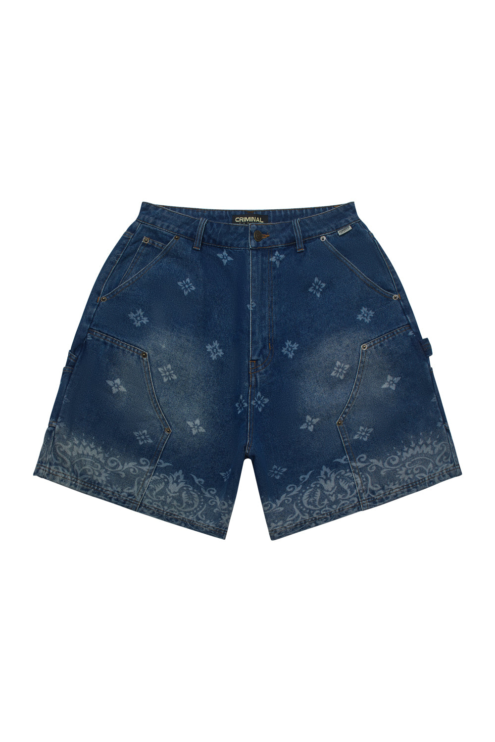 LASER PRINT DENIM SHORT
