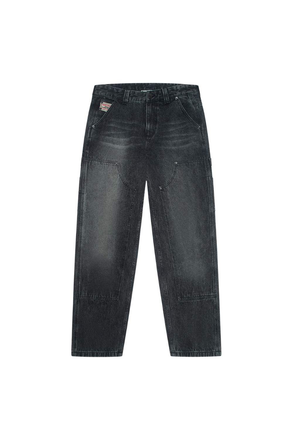 Black jeans on a white background