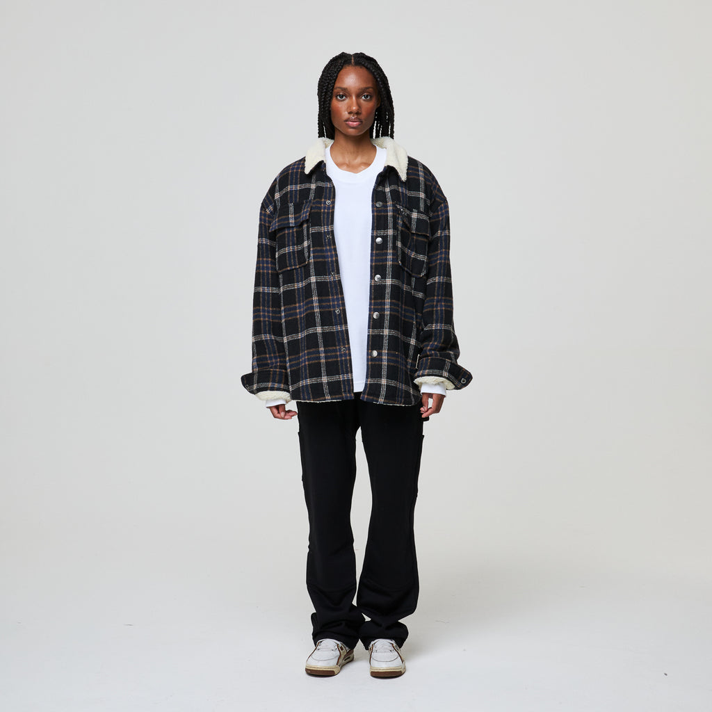 RICHMOND CHECK SHERPA SHIRT JACKET